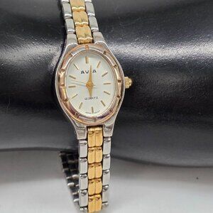 Ava Womens Quartz Watch Two-Tone Gold Silver Band Japan Movement Working
